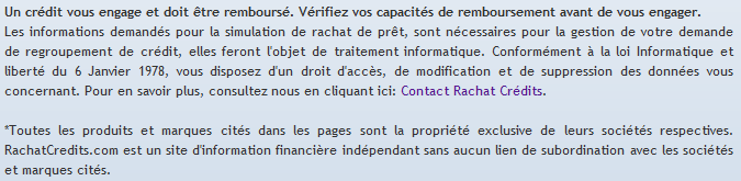 Conditions de traitement des demandes de rachat de credits